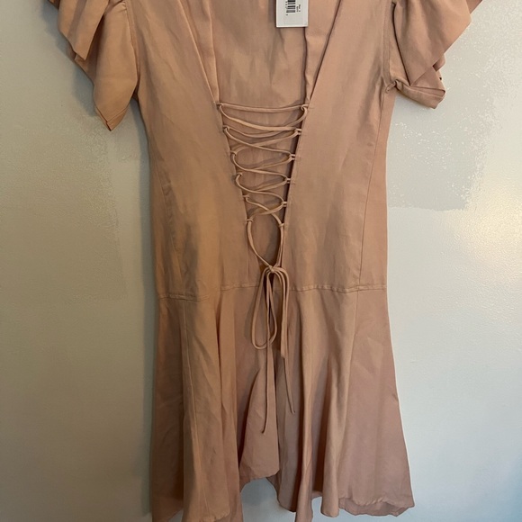 NWT Ulla Johnson Otille Dress Lace Up Front Pink Size 2 - Picture 13 of 13